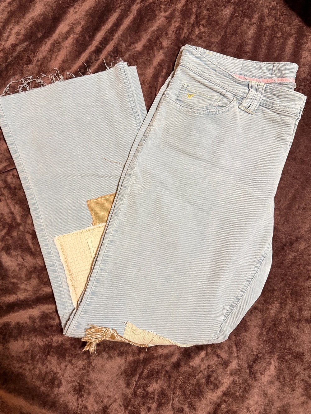 American Eagle Corduroy Stretch Patchwork Pants